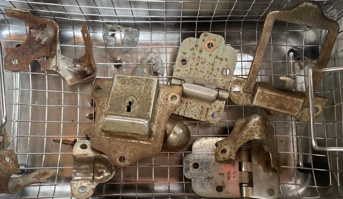 all hardware before ultrasonic cleaning
