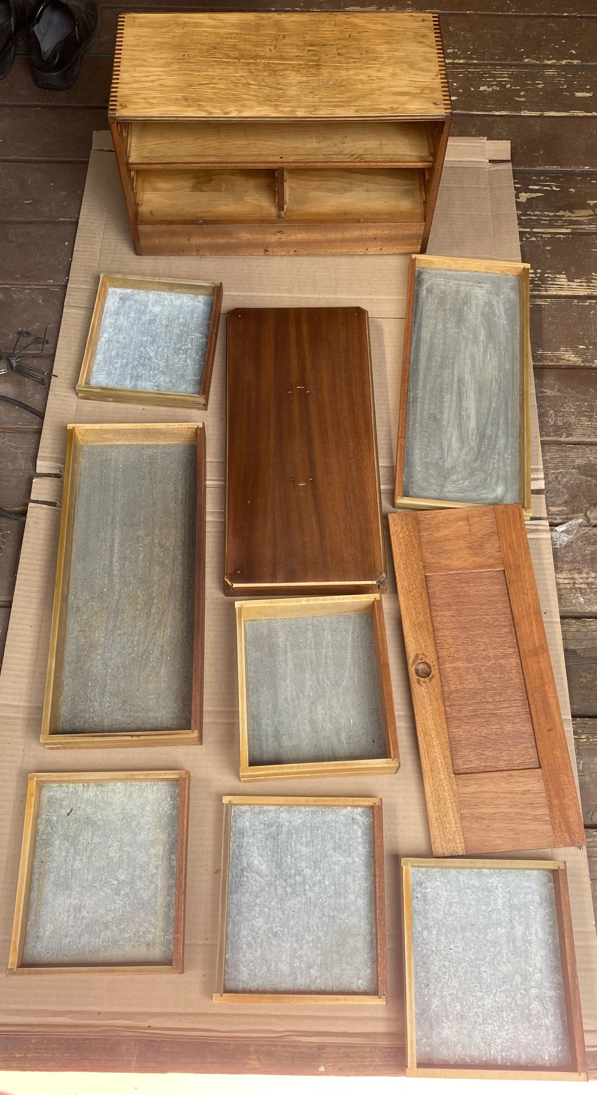 disassembled refinished box